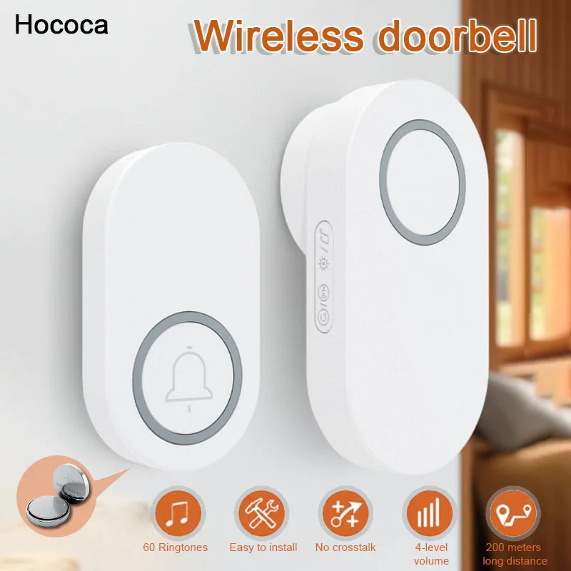 New Long-Distance High Volume Wireless Doorbell With EU US UK Plug And CR2032 Battery Can Last For 2 Years
New Long-Distance High Volume Wireless Doorbell With EU US UK Plug And CR2032 Battery Can Last For 2 Years