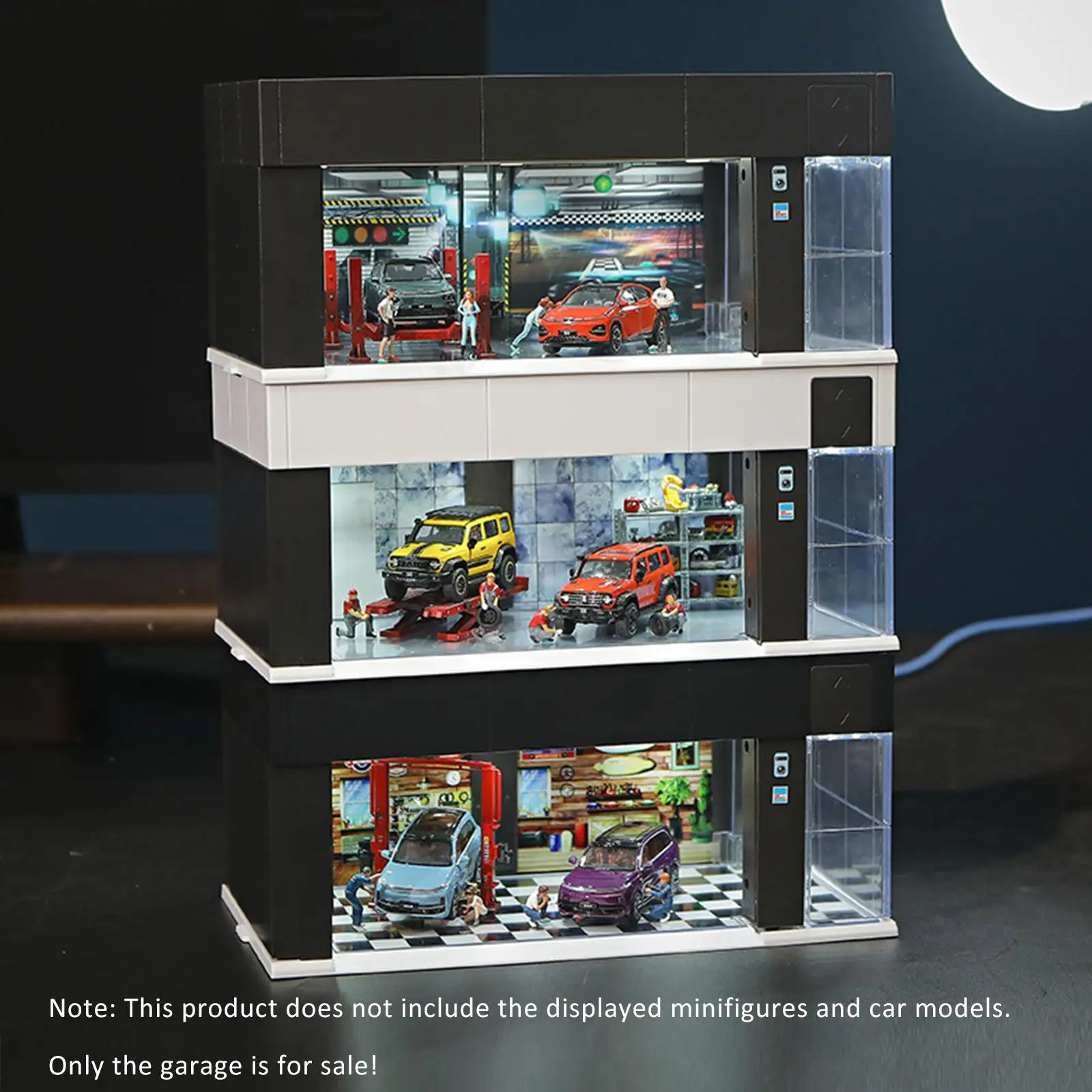 1/64 Scale Car Model Display Case Voice Controlled Decor Mini Alloy Car Model Garage for Action Figures Gift Desktop Collections
1/64 Scale Car Model Display Case Voice Controlled Decor Mini Alloy Car Model Garage for Action Figures Gift Desktop Collections