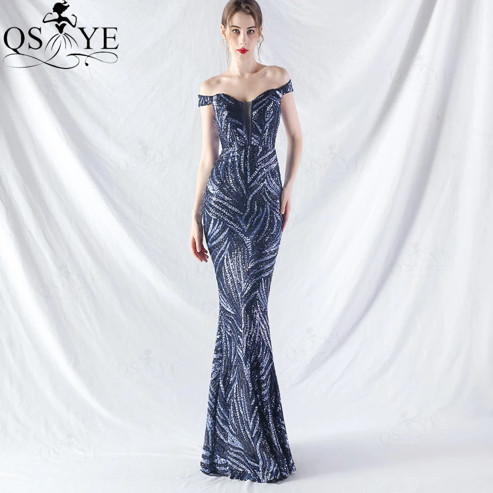 Off Shoulder Navy Evening Dresses Sequined Long Mermaid Prom Gown Glitter Elegant Boned Party Dress Pattern Lace Formal Dress
Off Shoulder Navy Evening Dresses Sequined Long Mermaid Prom Gown Glitter Elegant Boned Party Dress Pattern Lace Formal Dress