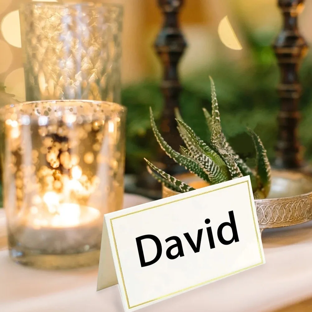 50 Pcs Gold Foil Table Cards Elegant Wedding Party Accessories Simple Place Card Holders Banquet Seat Signs Decorative
50 Pcs Gold Foil Table Cards Elegant Wedding Party Accessories Simple Place Card Holders Banquet Seat Signs Decorative
