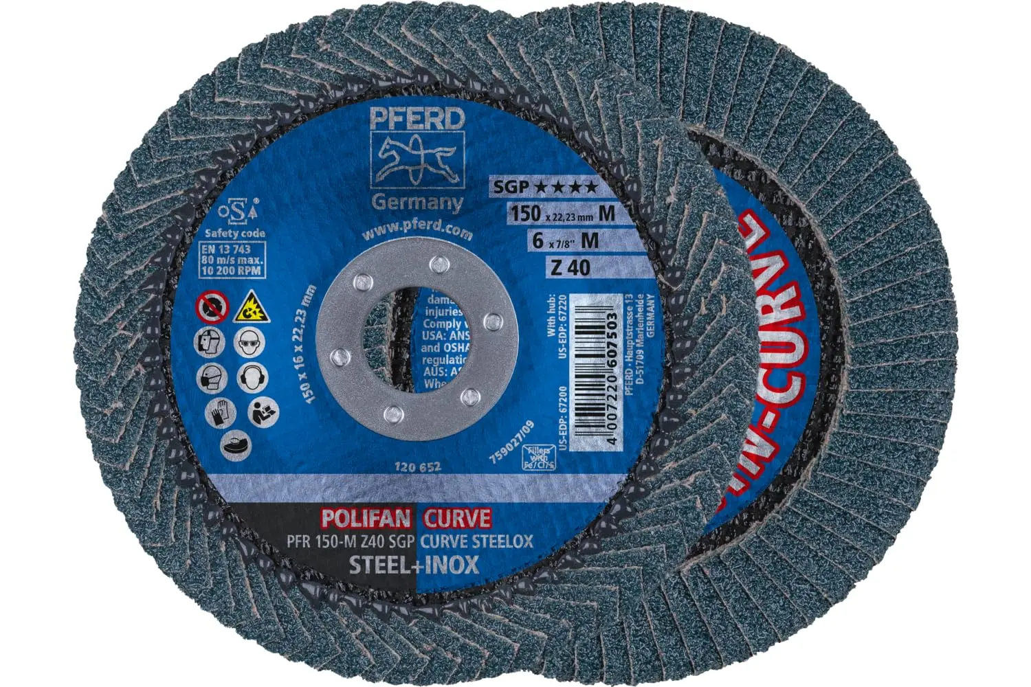 4-1/2" x 7/8" 40 Grit Zirconia Flap Disc for Steel & Stainless Steel Grinding
4-1/2" x 7/8" 40 Grit Zirconia Flap Disc for Steel & Stainless Steel Grinding