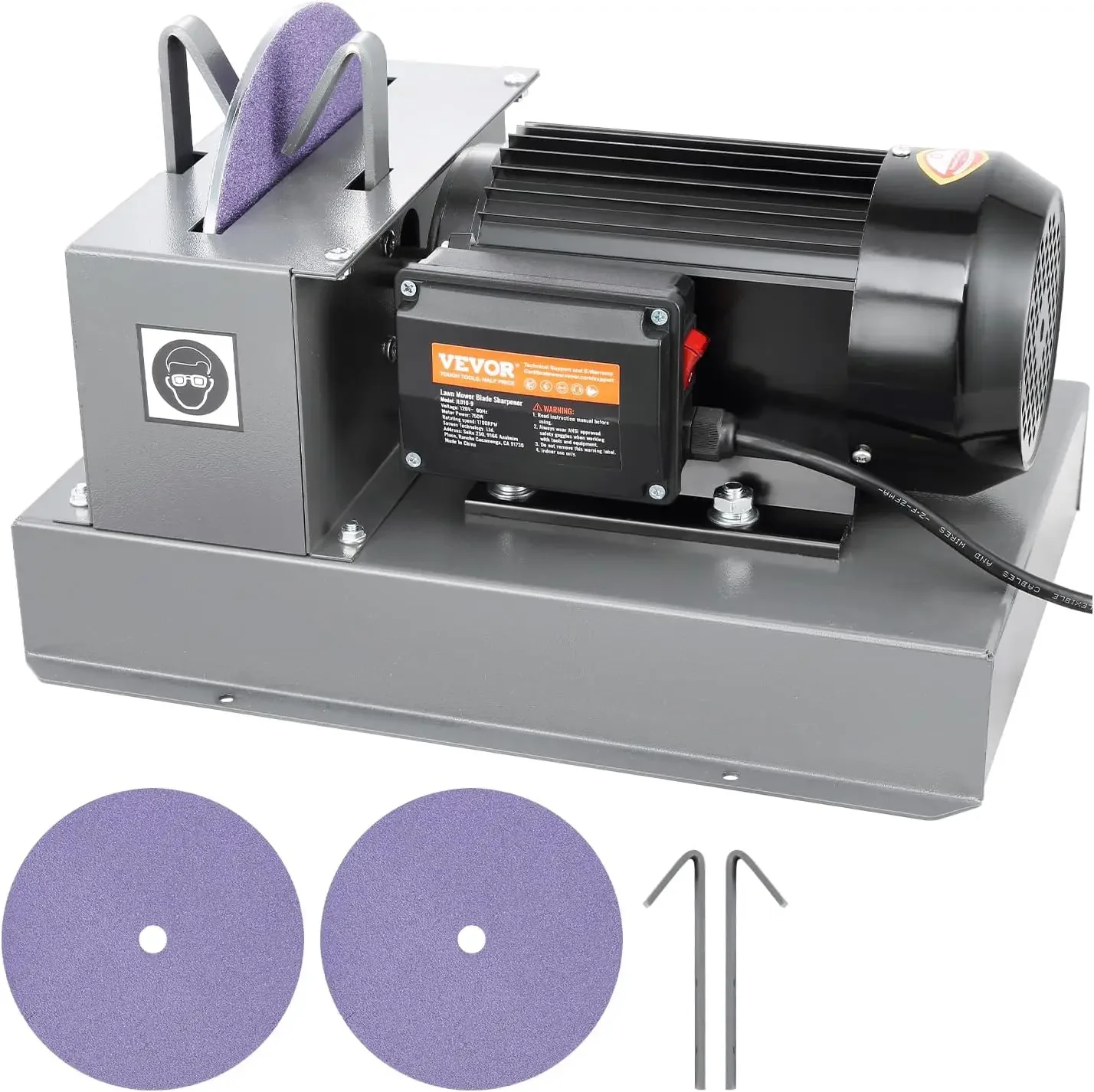 Lawn Mower Blade Sharpener, 1HP 750W Lawnmower Blade Grinder with 9-inch Ceramic Grinding Wheel
Lawn Mower Blade Sharpener, 1HP 750W Lawnmower Blade Grinder with 9-inch Ceramic Grinding Wheel