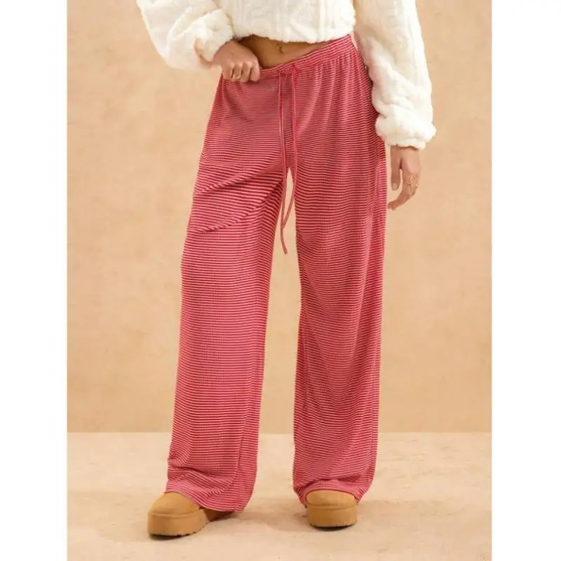 Повседневные брюки в красно-белую полоску, футболка широкого размера из ацетатного волокна Ciwalk, винтажные брюки с девятью точками, трансграничная модель
Повседневные брюки в красно-белую полоску, футболка широкого размера из ацетатного волокна Ciwalk, винтажные брюки с девятью точками, трансграничная модель