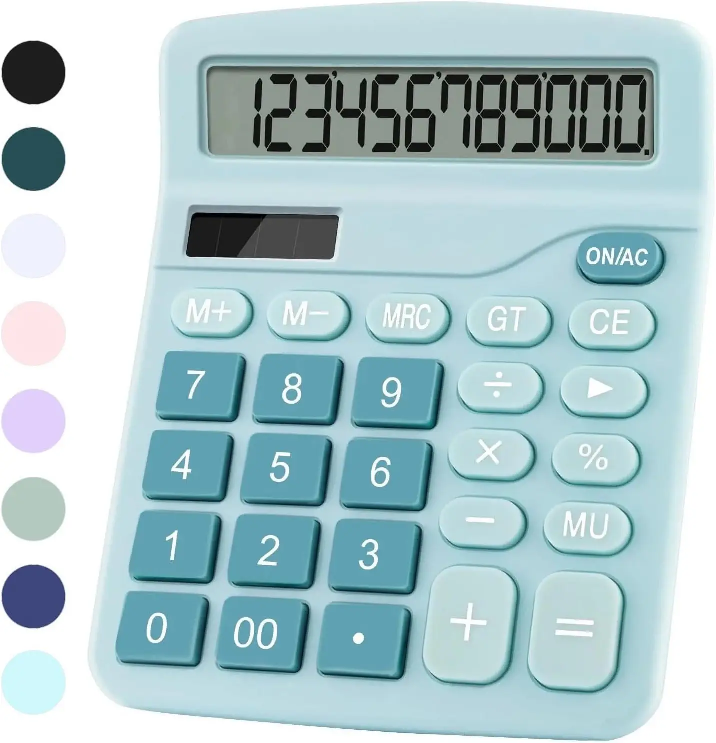 Dual Power Desktop Calculator with Large Display & Big Buttons, 12-Digit LCD, Basic Financial Calculator for Office, Home, School (Blue)
Dual Power Desktop Calculator with Large Display & Big Buttons, 12-Digit LCD, Basic Financial Calculator for Office, Home, School (Blue)