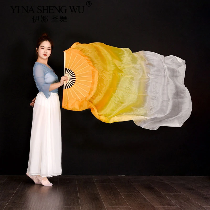 Gradient Real Silk Fans Belly Dance Practice Performance Props 1 Pair Stage Show Dance Fans Hand Dye 100% Real Silk Orange 180cm
Gradient Real Silk Fans Belly Dance Practice Performance Props 1 Pair Stage Show Dance Fans Hand Dye 100% Real Silk Orange 180cm