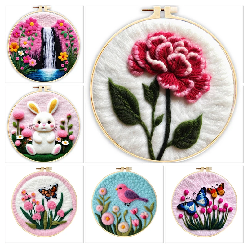DIY Wool Felting Painting With Embroidery Frame Flower Landscape Picture Needle Felting Kit Diy Creative Gift Home Decor
DIY Wool Felting Painting With Embroidery Frame Flower Landscape Picture Needle Felting Kit Diy Creative Gift Home Decor