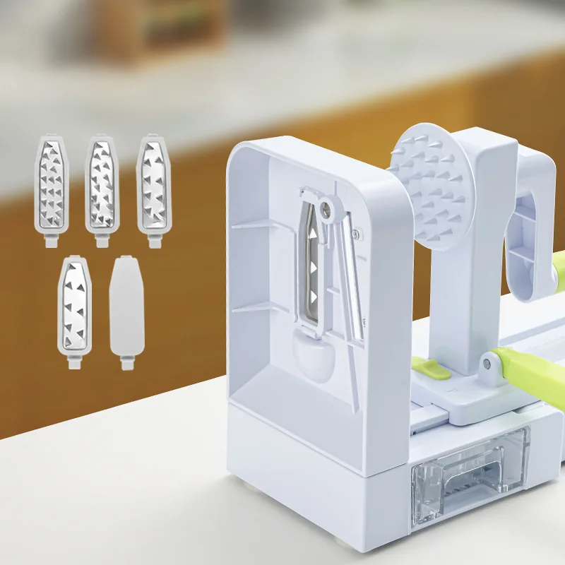 Multifunctional 5-in-1 Vegetable Cutter, Foldable Hand Crank Spiral Slicer, Radish Cucumber Potato Grater Shredder for Home
Multifunctional 5-in-1 Vegetable Cutter, Foldable Hand Crank Spiral Slicer, Radish Cucumber Potato Grater Shredder for Home