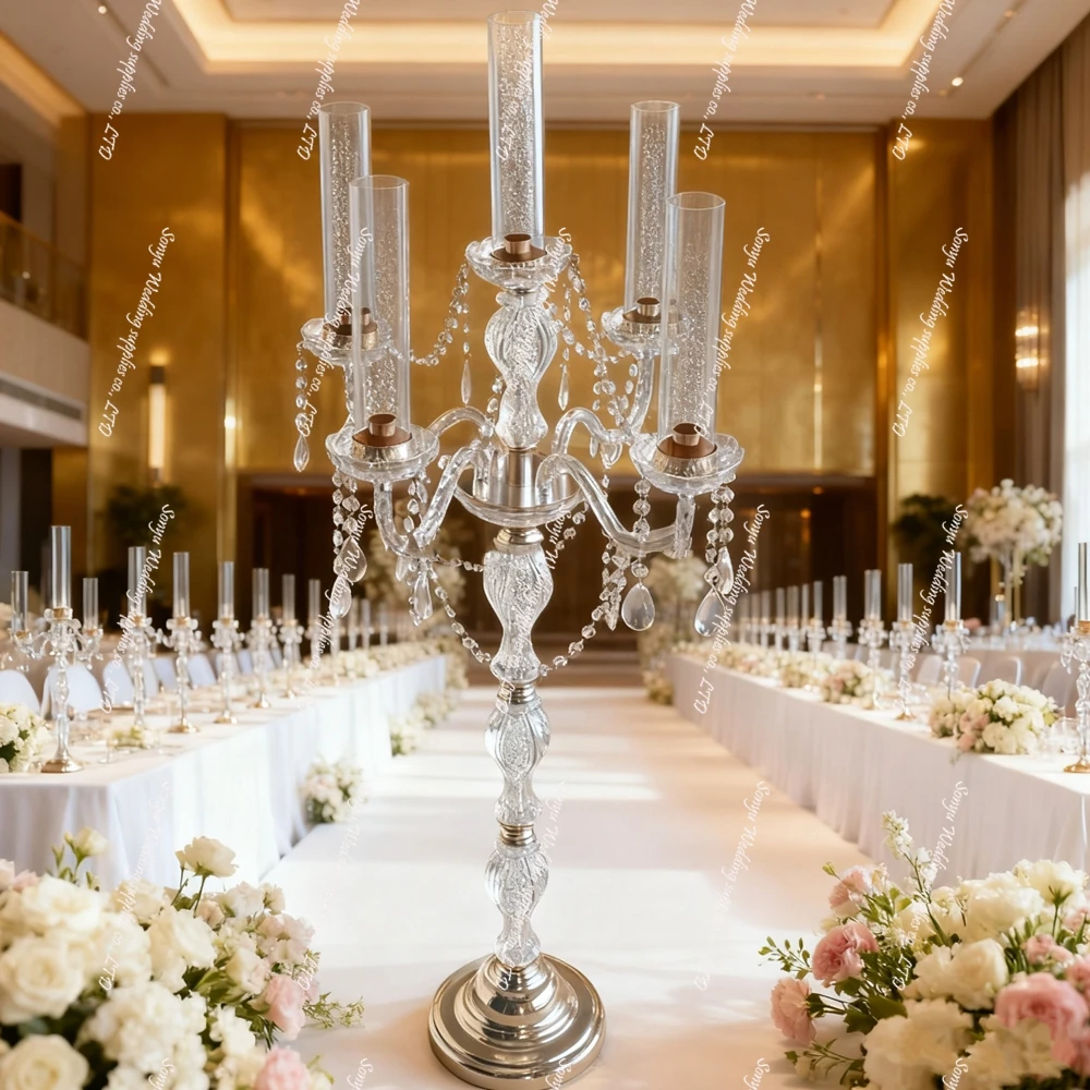 10pcs 90cm/110cm Modern Table candle holder Centerpiece Event Party Wedding Decoration Gold Iron Acrylic candlestick
10pcs 90cm/110cm Modern Table candle holder Centerpiece Event Party Wedding Decoration Gold Iron Acrylic candlestick