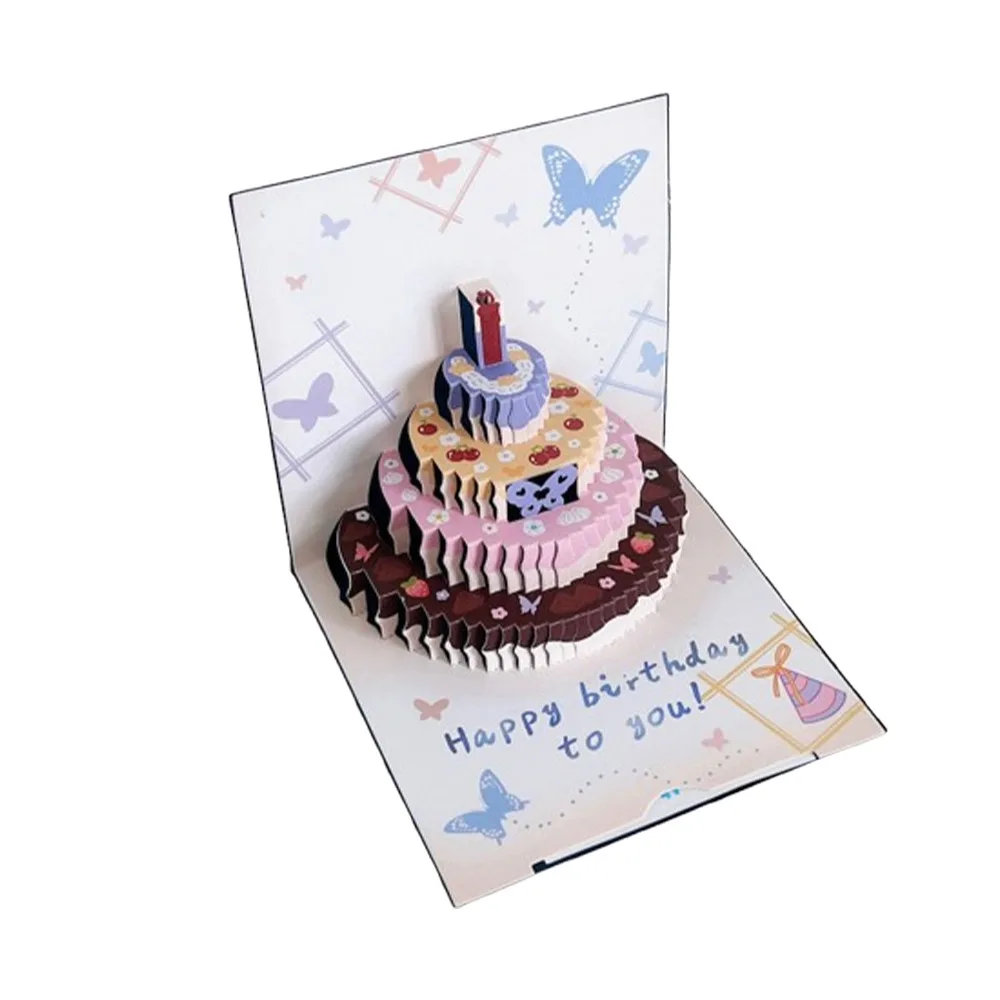 Creative Folding 3D Birthday Card Handmade Postcard Happy Birthday Card Paper with Envelope Birthday Cake Card Baby Shower
Creative Folding 3D Birthday Card Handmade Postcard Happy Birthday Card Paper with Envelope Birthday Cake Card Baby Shower