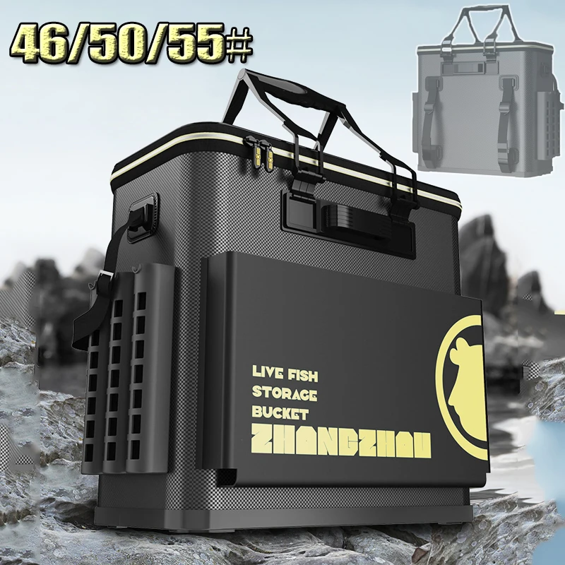 Fishing Bucket Thickened Fish Protection Barrel EVA Multi-Function Live Fish Box Portable Large Capacity Fishing Rod Storage Bag
Fishing Bucket Thickened Fish Protection Barrel EVA Multi-Function Live Fish Box Portable Large Capacity Fishing Rod Storage Bag