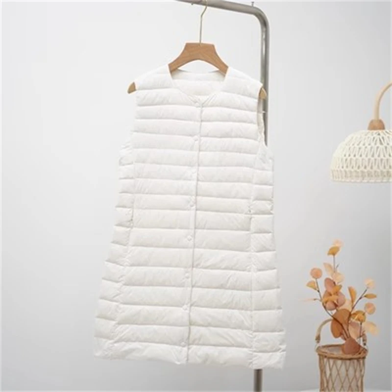 2025 Autumn Winter Parkas Warm Down Waistcoat Women Ultra Light Thin White Duck Down Vest Coat Female Slim Sleeveless Long Tank
2025 Autumn Winter Parkas Warm Down Waistcoat Women Ultra Light Thin White Duck Down Vest Coat Female Slim Sleeveless Long Tank