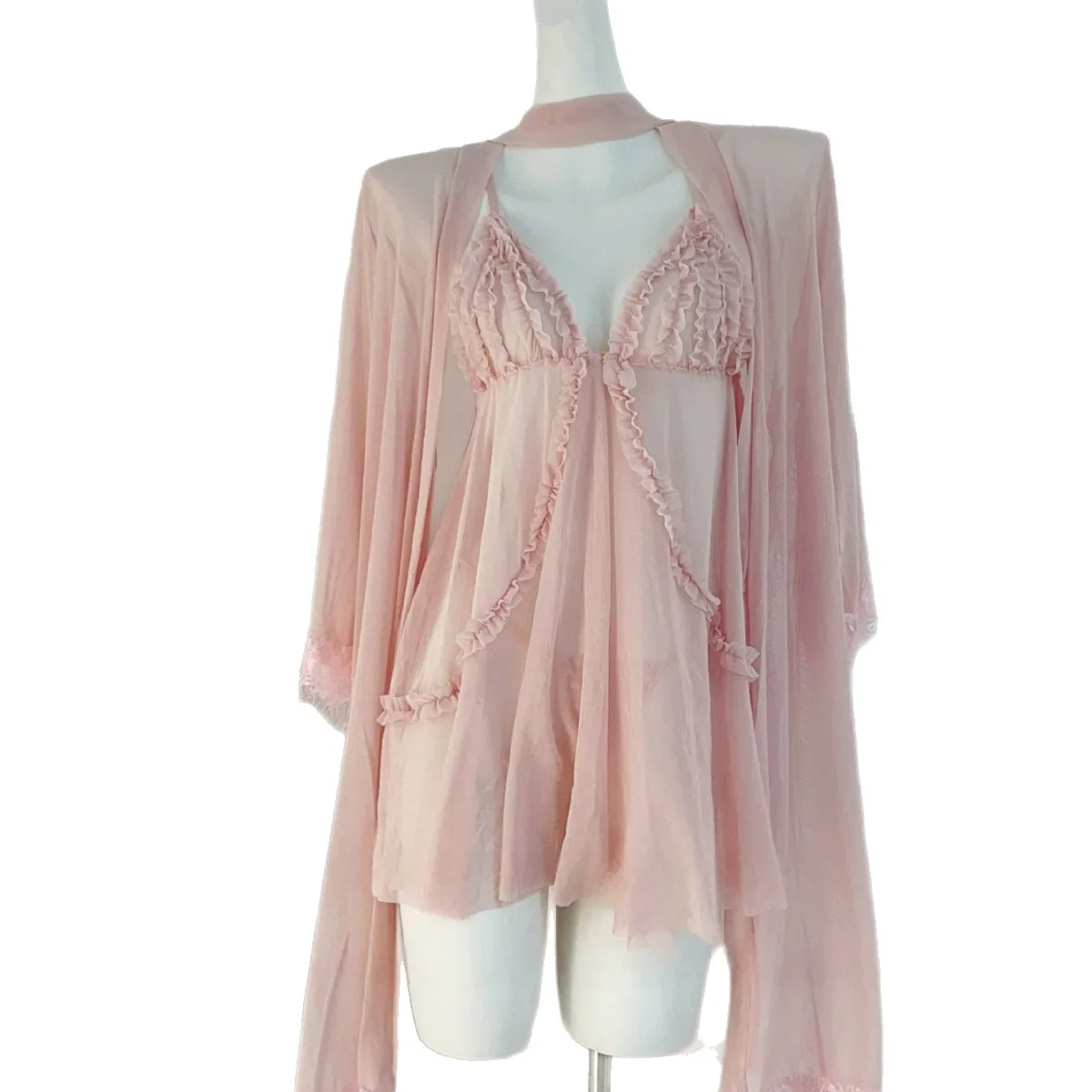 2026 New Summer Women's Lace Pajamas French Style Sexy Slimming Strapless Short Nightgown Set For Women A039
2026 New Summer Women's Lace Pajamas French Style Sexy Slimming Strapless Short Nightgown Set For Women A039