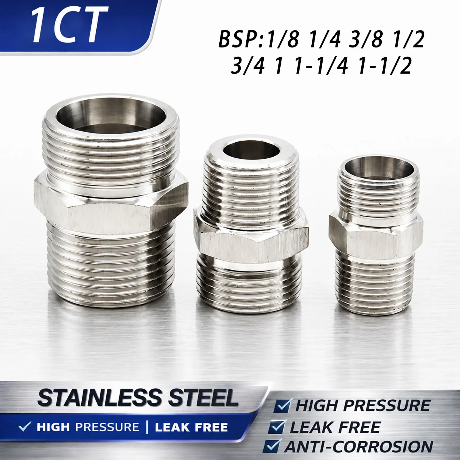 BSP Male Hydraulic Hose Adapter to Metric Thread Sleeve Connector stainless steel Transition Joint Oil Pipe Fitting 1/8"-1-1/2"
BSP Male Hydraulic Hose Adapter to Metric Thread Sleeve Connector stainless steel Transition Joint Oil Pipe Fitting 1/8"-1-1/2"