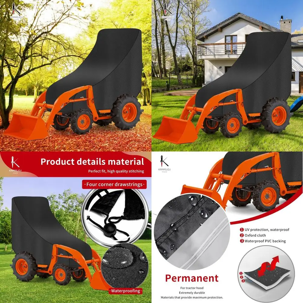 Waterproof Compact Kubota Tractor Cover - Windproof Utility Cover With Drawstring and Buckle, 420D Oxford Fabric, UV Protection
Waterproof Compact Kubota Tractor Cover - Windproof Utility Cover With Drawstring and Buckle, 420D Oxford Fabric, UV Protection