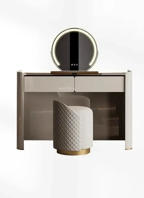 Simple dresser bedroom modern premium marble glass paint light luxury storage integrated makeup table
Simple dresser bedroom modern premium marble glass paint light luxury storage integrated makeup table