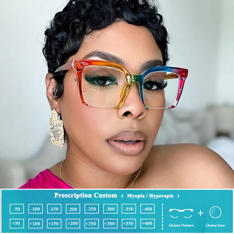 Women Half Frame Anti Blue Light Glasses Frames Fashion Prescription Eyeglasses Square Clear Myopia Optical Spectacle
Women Half Frame Anti Blue Light Glasses Frames Fashion Prescription Eyeglasses Square Clear Myopia Optical Spectacle