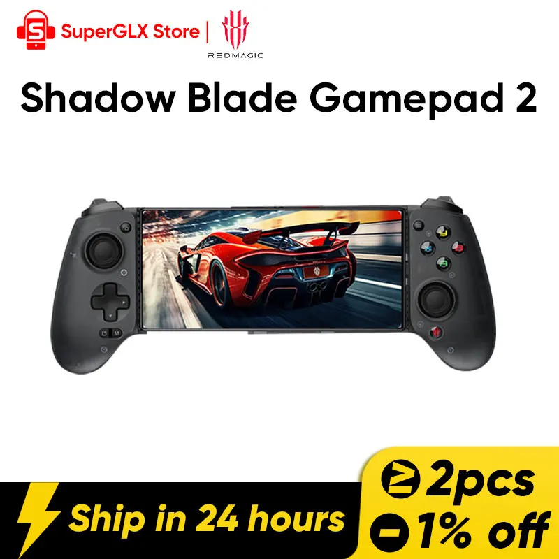 Игровой контроллер REDMAGIC Shadow Blade 2 с черными текстурированными мягкопреновыми ручками и разъемом Type-C для Red Magic 9 Pro+ и 8 Pro
Игровой контроллер REDMAGIC Shadow Blade 2 с черными текстурированными мягкопреновыми ручками и разъемом Type-C для Red Magic 9 Pro+ и 8 Pro
