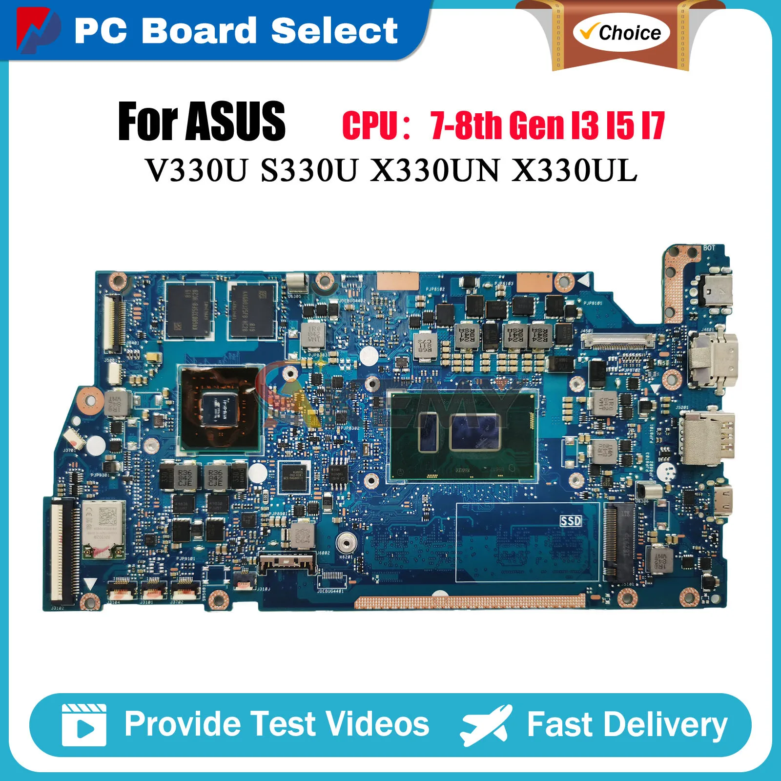 X330UN Laptop Motherboard For ASUS VivoBook X330U R330U ADOL13U X330UF S330U V330U I330U X330UL K330U Mainboard W/ I3 I5 I7 CPU
X330UN Laptop Motherboard For ASUS VivoBook X330U R330U ADOL13U X330UF S330U V330U I330U X330UL K330U Mainboard W/ I3 I5 I7 CPU