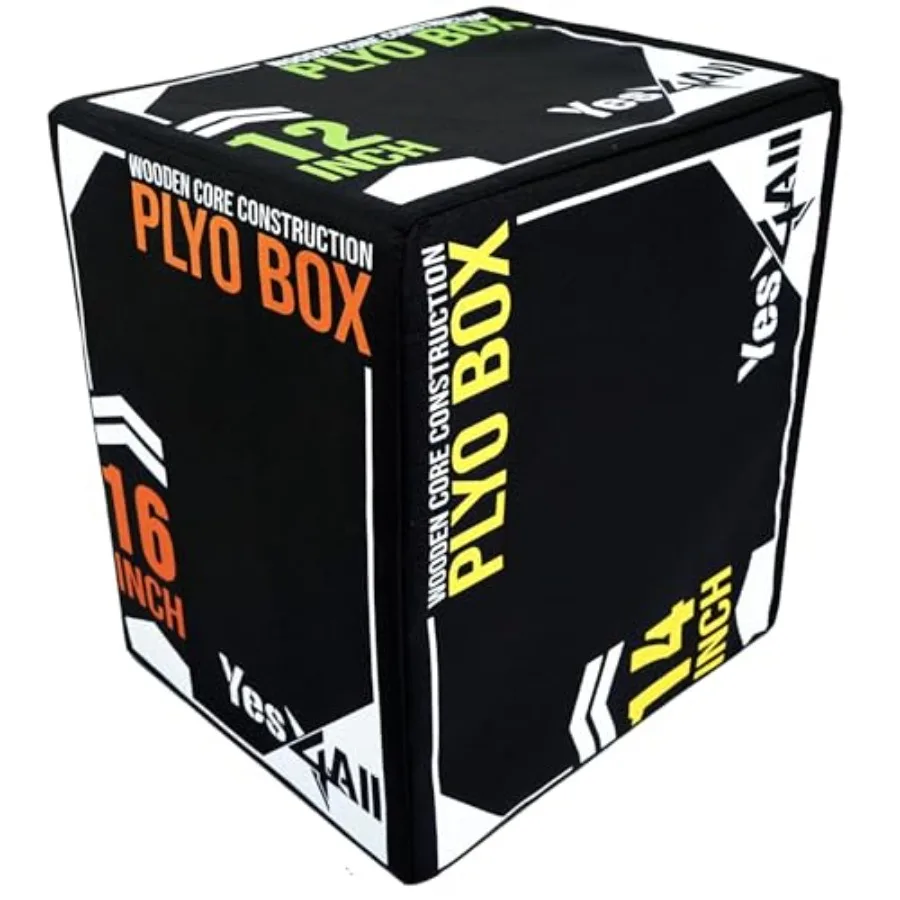 Plyometric training: vinyl-covered wooden-core 3-in-1 soft-padded plyo box black non-slip surface for jumping conditioning stre
Plyometric training: vinyl-covered wooden-core 3-in-1 soft-padded plyo box black non-slip surface for jumping conditioning stre