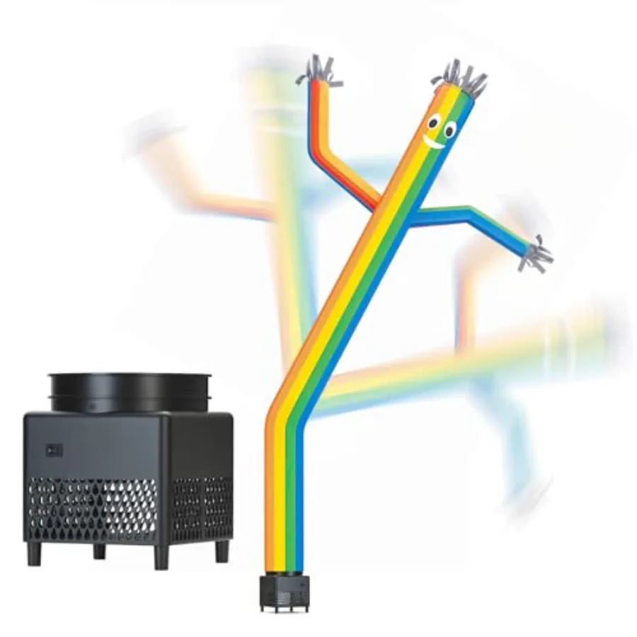 Business promotion inflatable waving tube man, 6ft rainbow sky air puppet dancer with built-in blower and lights, vibrant multi
Business promotion inflatable waving tube man, 6ft rainbow sky air puppet dancer with built-in blower and lights, vibrant multi