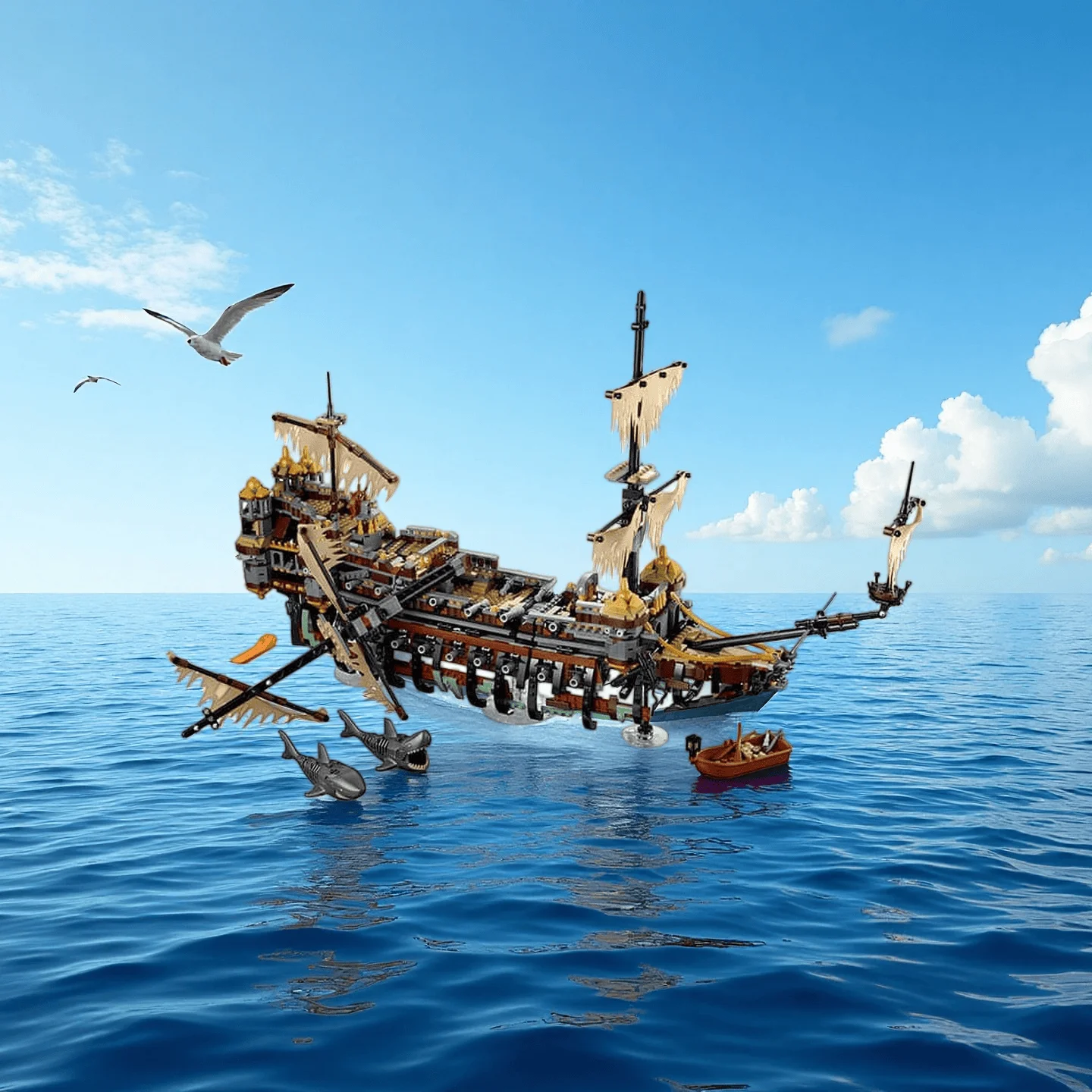 New MOC Playing Pirate Ship Model Home Decor Building Blocks Boy's Holiday GiftChristmas Gifts For Toys 2294PCS
New MOC Playing Pirate Ship Model Home Decor Building Blocks Boy's Holiday GiftChristmas Gifts For Toys 2294PCS