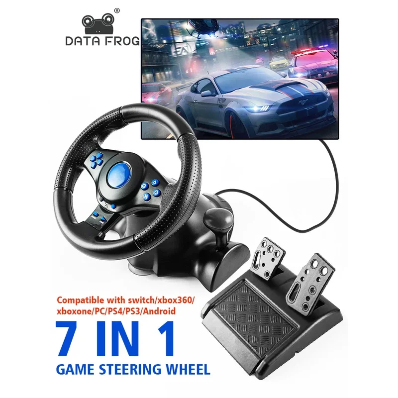 DATA FROG Racing Steering Wheel with Pedals – Vibration Feedback for Switch, PS2/PS3/PS4, Xbox One&PC,Simracing Car Game Control
DATA FROG Racing Steering Wheel with Pedals – Vibration Feedback for Switch, PS2/PS3/PS4, Xbox One&PC,Simracing Car Game Control