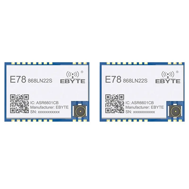 ABJF-2X Lorawan Soc E78-868LN22S 868Mhz Lora Module ASR6505/6601TXCO 22Dbm Wireless Transceiver SMD Stamp Hole Connector
ABJF-2X Lorawan Soc E78-868LN22S 868Mhz Lora Module ASR6505/6601TXCO 22Dbm Wireless Transceiver SMD Stamp Hole Connector