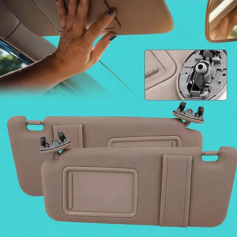 Sun Visor Without Light Gray/Beige For Toyota Camry 2007 2008 2009 2010 2011 74310-06750-E0 74320-06780-B0 Driver Passenge Side
Sun Visor Without Light Gray/Beige For Toyota Camry 2007 2008 2009 2010 2011 74310-06750-E0 74320-06780-B0 Driver Passenge Side