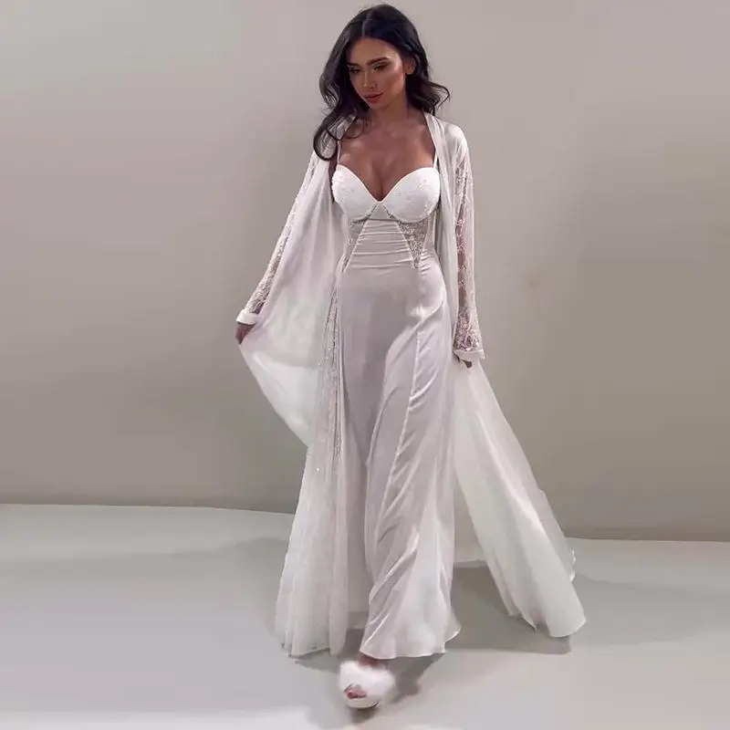 Elegant Long Open Cardigan And Strap Dress Set Women's Fashion Outerwear Autumn Season Long Sleeve Stylish Ensemble
Elegant Long Open Cardigan And Strap Dress Set Women's Fashion Outerwear Autumn Season Long Sleeve Stylish Ensemble