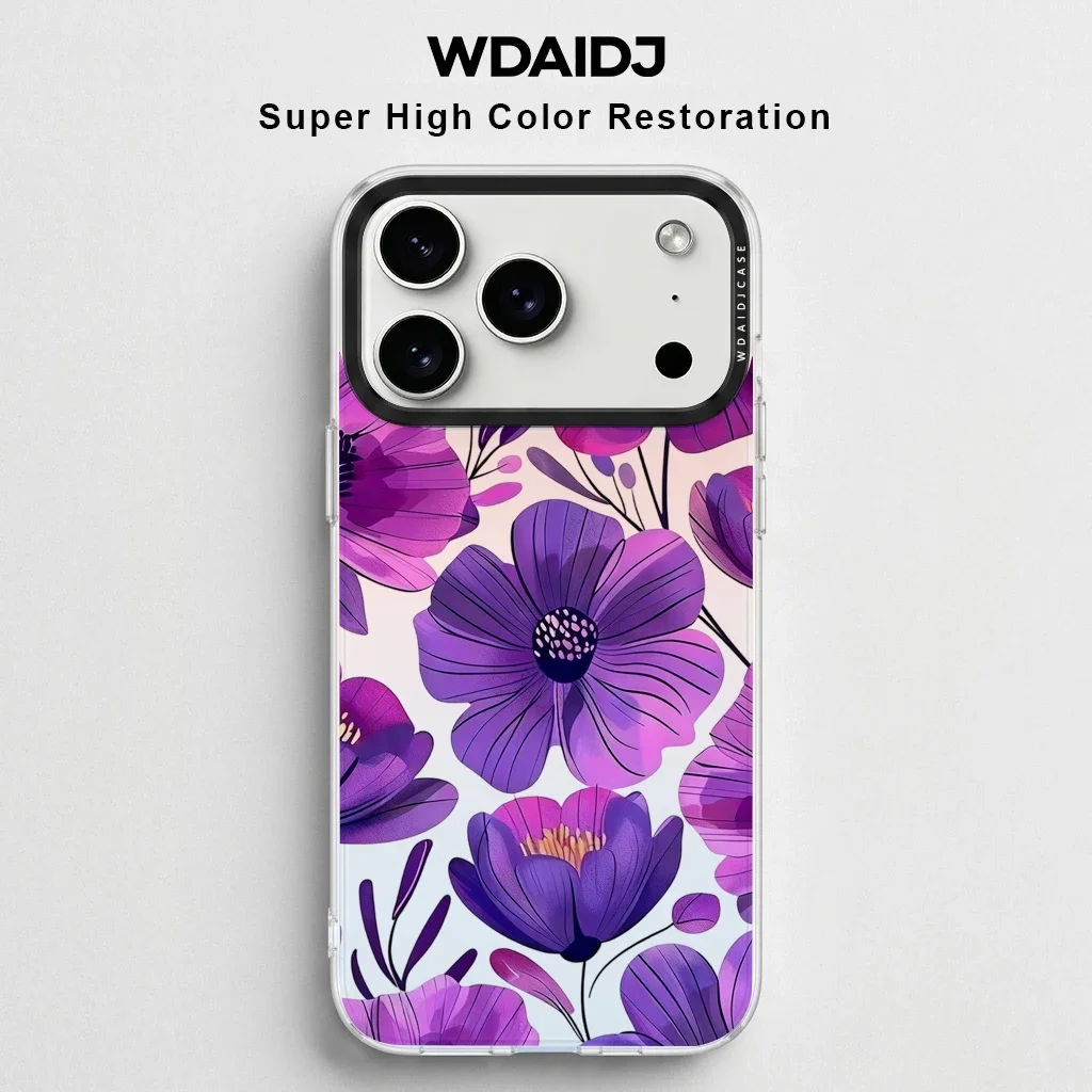 Purple Watercolor Floral Print Phone Case For iPhone 13 14 15 16 17 Shock Absorbent Clear Case In Elegant Botanical Style
Purple Watercolor Floral Print Phone Case For iPhone 13 14 15 16 17 Shock Absorbent Clear Case In Elegant Botanical Style