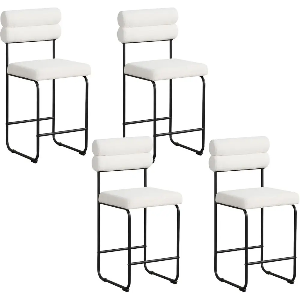 26" Counter Height Bar Stools Set o 4, Upholstered Sherpa Bar Chairs with Backs, Metal e & ootrest, ern Teddy abric Barstools or
26" Counter Height Bar Stools Set o 4, Upholstered Sherpa Bar Chairs with Backs, Metal e & ootrest, ern Teddy abric Barstools or