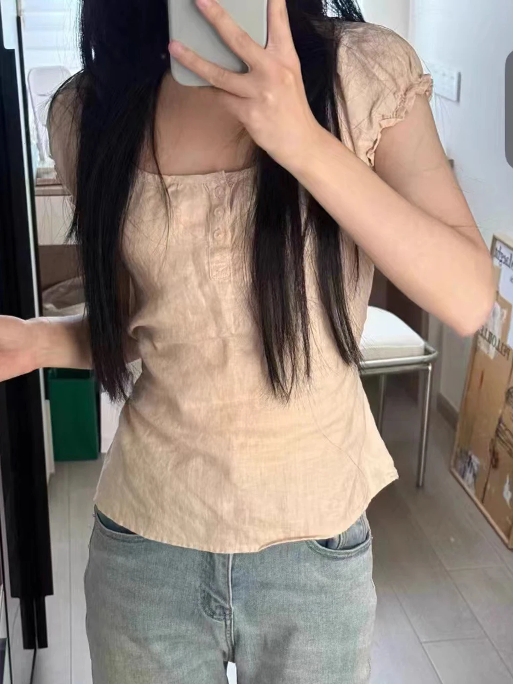 Three-button Back Tie Tops Women Summer 2000s Y2K Clothes 2024 Cotton Casual Blouses Shirts Girls Youthful Fashion T-Shirt
Three-button Back Tie Tops Women Summer 2000s Y2K Clothes 2024 Cotton Casual Blouses Shirts Girls Youthful Fashion T-Shirt