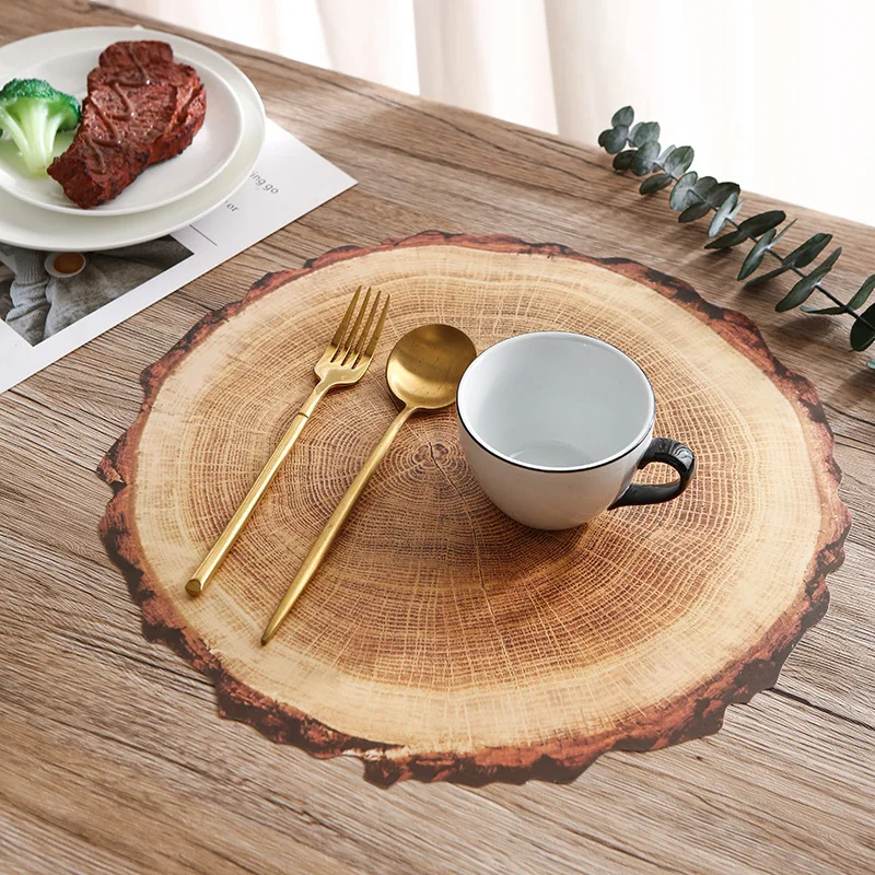 4Pcs PVC Stump Placemat Household Wood Grain Dining Table Mat Anti-scald Insulation Tea Room Decoration
4Pcs PVC Stump Placemat Household Wood Grain Dining Table Mat Anti-scald Insulation Tea Room Decoration