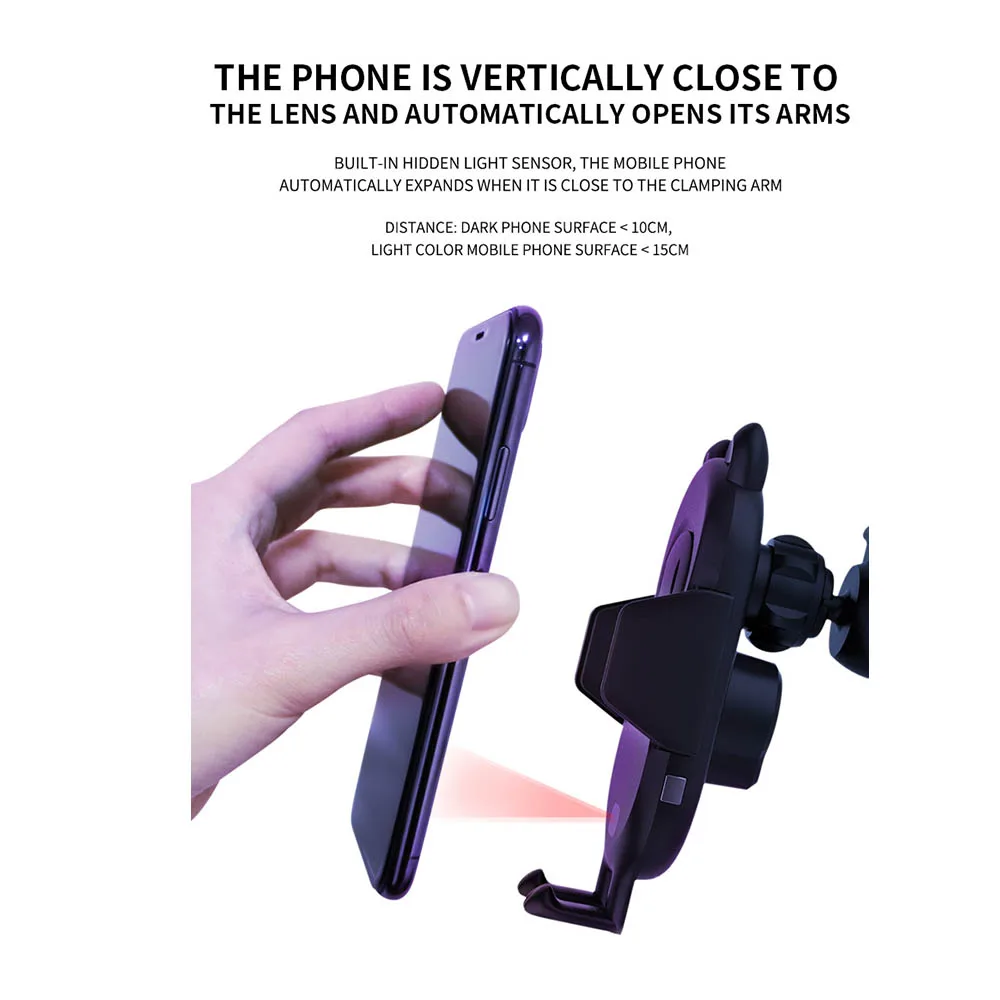 Qi Wireless Car Charger for iPhone XS Max Samsung S8 Quick Wireless Charging Charger Car Mount Mobile Phone Holder
Qi Wireless Car Charger for iPhone XS Max Samsung S8 Quick Wireless Charging Charger Car Mount Mobile Phone Holder