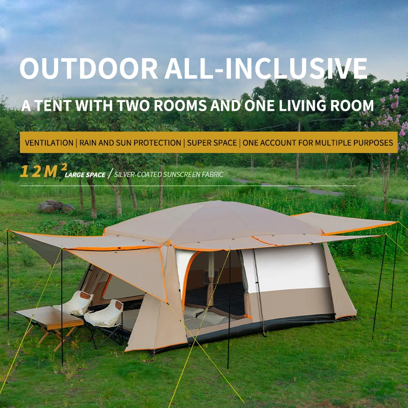 Outdoor Camping Tent 4-6 People Large Space Camping Equipment Portable Collapsible UV Protection Easy Set Up Tents
Outdoor Camping Tent 4-6 People Large Space Camping Equipment Portable Collapsible UV Protection Easy Set Up Tents