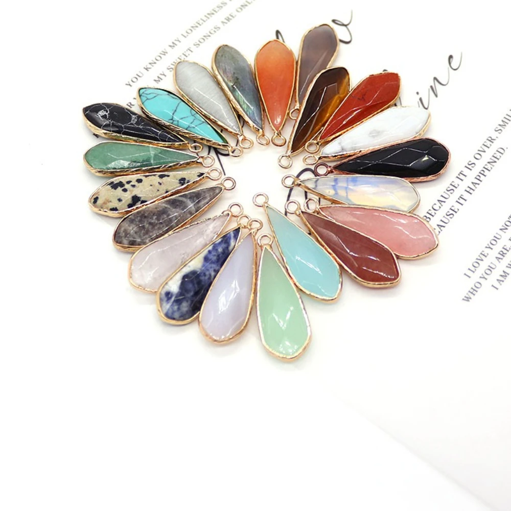 Natural Stone Flash Labradorite Tiger Eye Stone Red Stone Water Drop Shape Pendant 2 Pcs For Necklace Earring Jewelry Accessory 
Natural Stone Flash Labradorite Tiger Eye Stone Red Stone Water Drop Shape Pendant 2 Pcs For Necklace Earring Jewelry Accessory