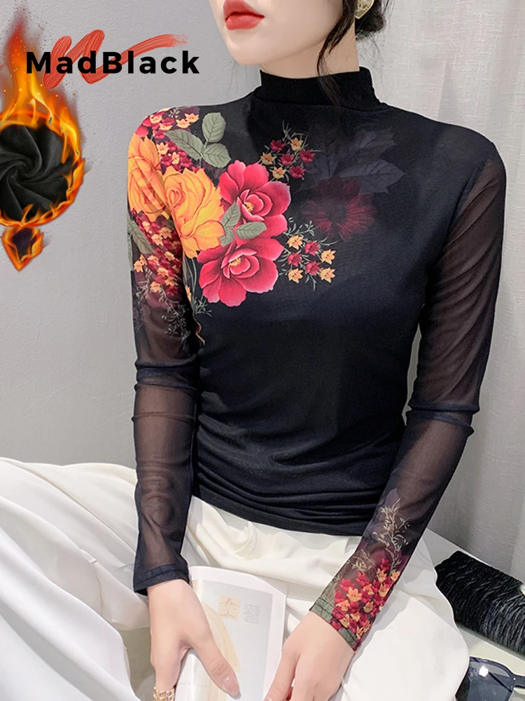 MadBlack-женская флисовая футболка в европейском стиле, сексуальная водолазка с цветочным принтом, модная тонкая футболка S-3XL с длинными рукавами, осень 2021, T5N114CC
MadBlack-женская флисовая футболка в европейском стиле, сексуальная водолазка с цветочным принтом, модная тонкая футболка S-3XL с длинными рукавами, осень 2021, T5N114CC