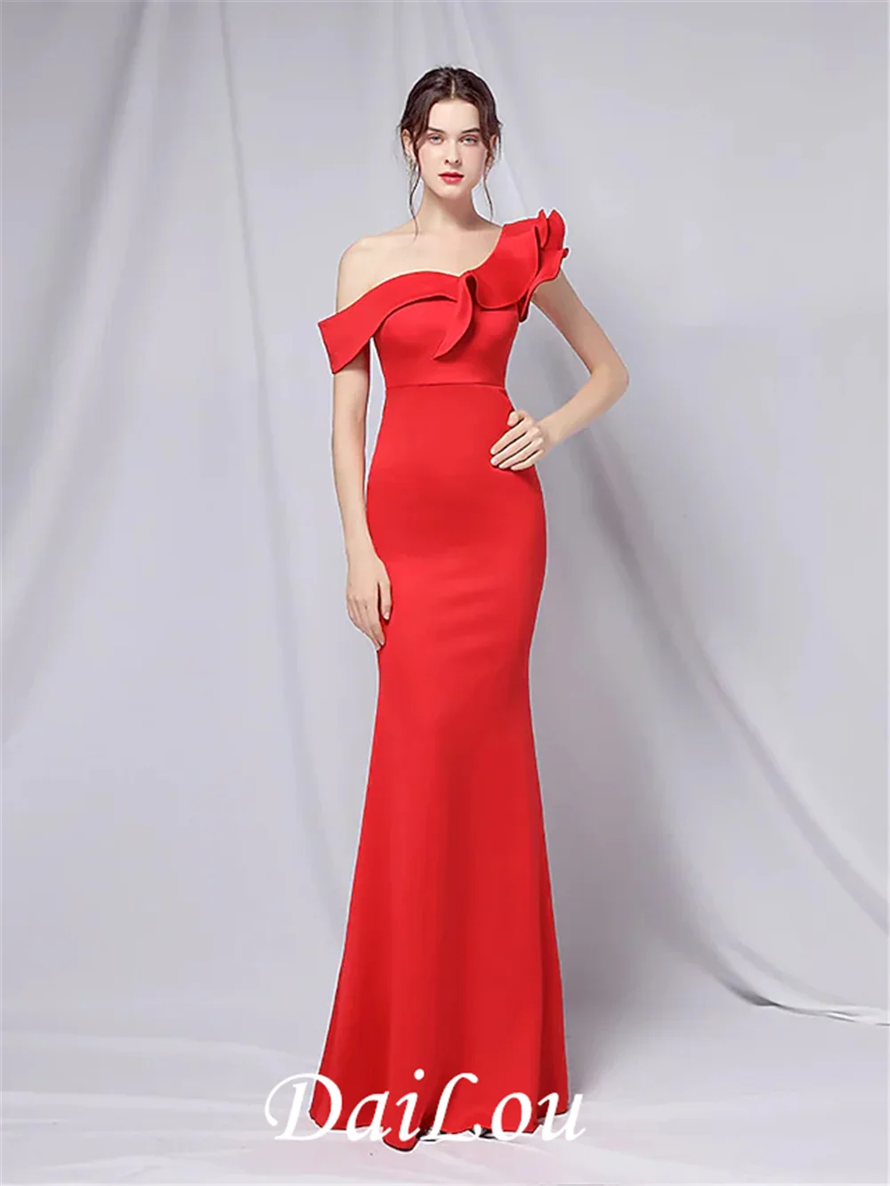 Empire Sexy Wedding Guest Formal Evening Dress One Shoulder Short Sleeve Floor Length Stretch Satin with Ruffles
Empire Sexy Wedding Guest Formal Evening Dress One Shoulder Short Sleeve Floor Length Stretch Satin with Ruffles