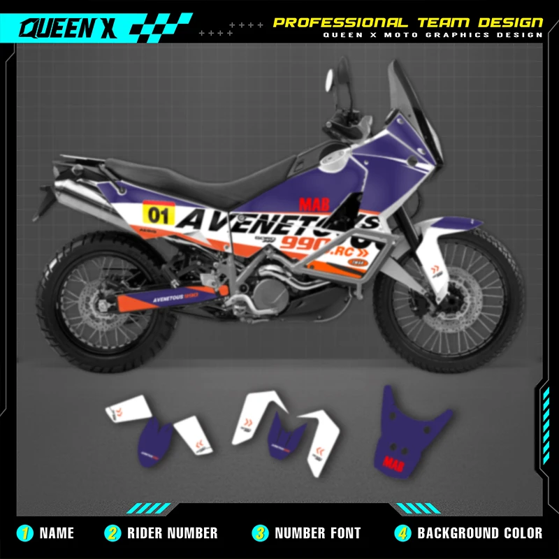 Queen X MOTOR New Style Motorcycle Graphics Decals Stickers Kits For KTM ADV 990 2003-2016 Numer Name Custom
Queen X MOTOR New Style Motorcycle Graphics Decals Stickers Kits For KTM ADV 990 2003-2016 Numer Name Custom