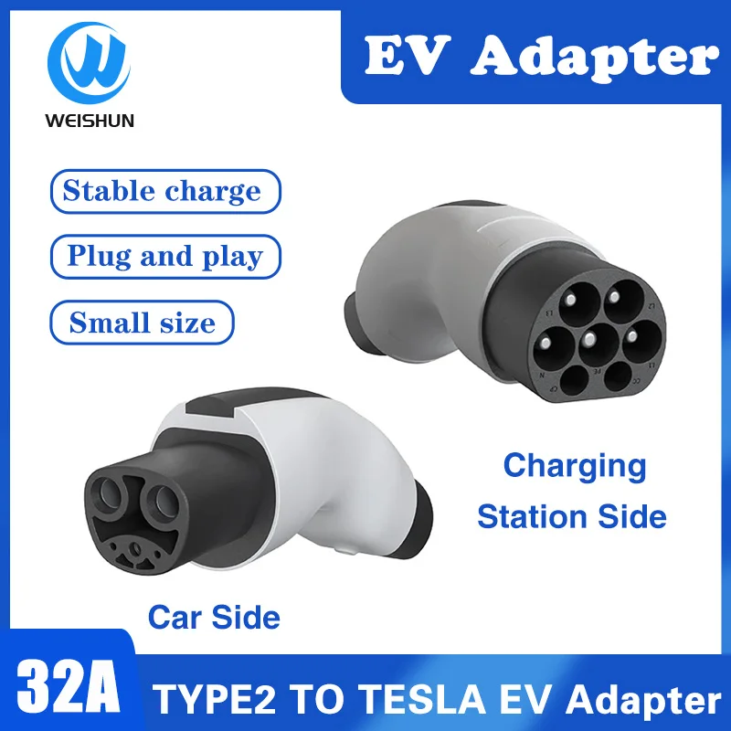 Type 2 to Tesla EV Adapter Convertor AC 250V 32A 7KW Charging Converter Adaptor for Tesla Model 3 X Y S
Type 2 to Tesla EV Adapter Convertor AC 250V 32A 7KW Charging Converter Adaptor for Tesla Model 3 X Y S