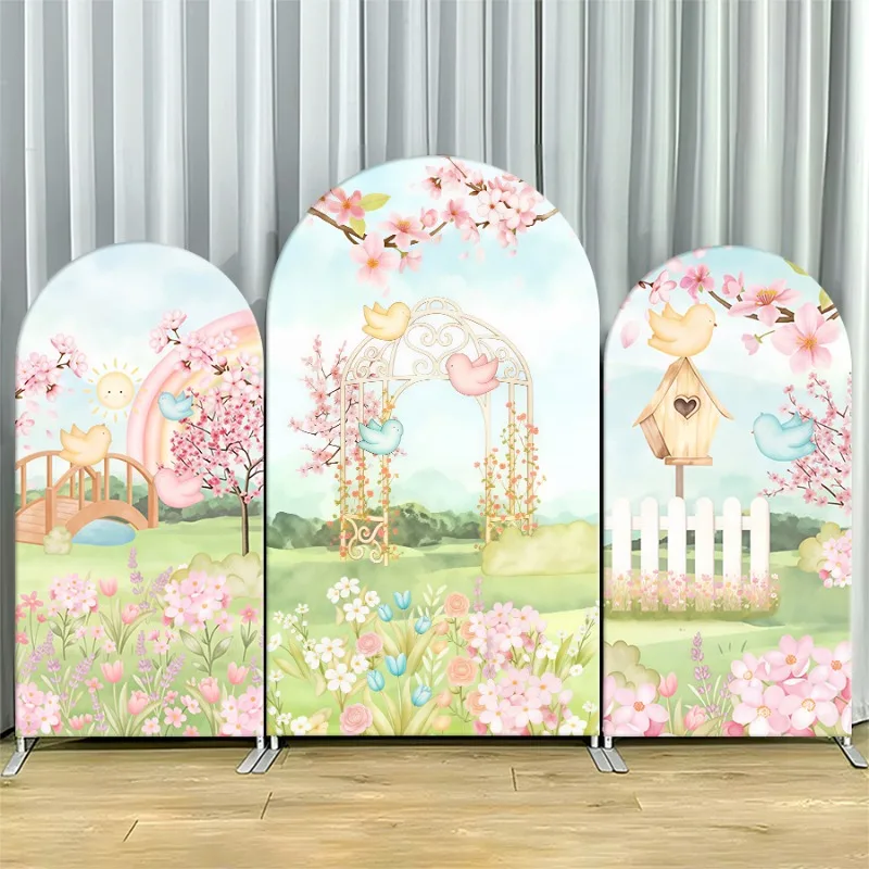 Arch Backdrop Cover Single Side Floral Garden Pastel Pink Blue Birdhouse Archway Party Decoration Photo Booth Background Event
Arch Backdrop Cover Single Side Floral Garden Pastel Pink Blue Birdhouse Archway Party Decoration Photo Booth Background Event