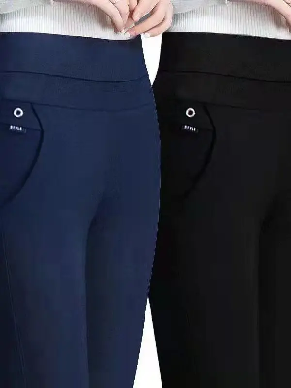 Casual High Waist Thin Mom Pants Spring Summer New Style Elastic Straight Leg Long Trousers for Middle-Aged Women
Casual High Waist Thin Mom Pants Spring Summer New Style Elastic Straight Leg Long Trousers for Middle-Aged Women