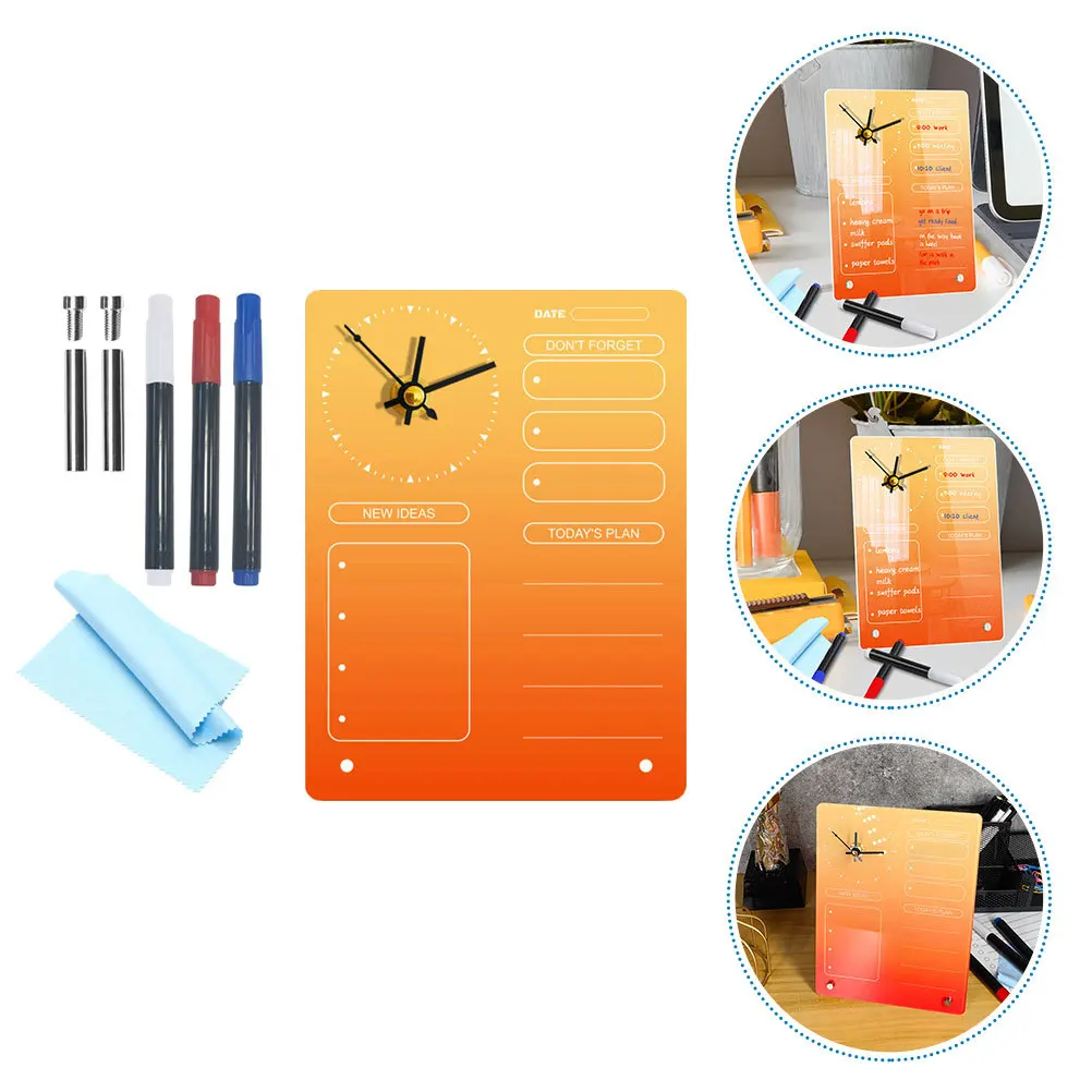 1 Set Acrylic Desktop Planner Board With Clock Multi-Function Dry Erase Surface For Task Management To Do List Organizer Office
1 Set Acrylic Desktop Planner Board With Clock Multi-Function Dry Erase Surface For Task Management To Do List Organizer Office