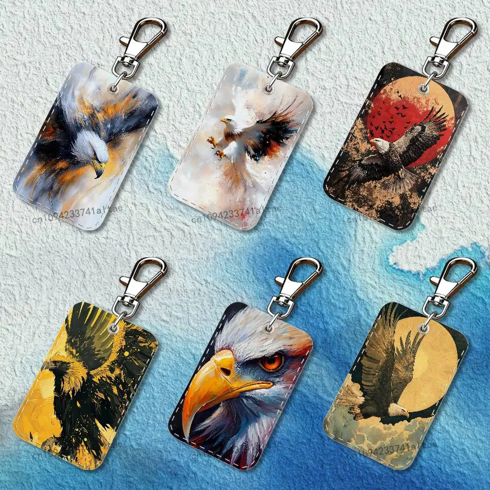 Cool Animal Eagle Rectangle Access Card Case Leather Card Holder Keychain Key Ring Transportation Card Case
Cool Animal Eagle Rectangle Access Card Case Leather Card Holder Keychain Key Ring Transportation Card Case