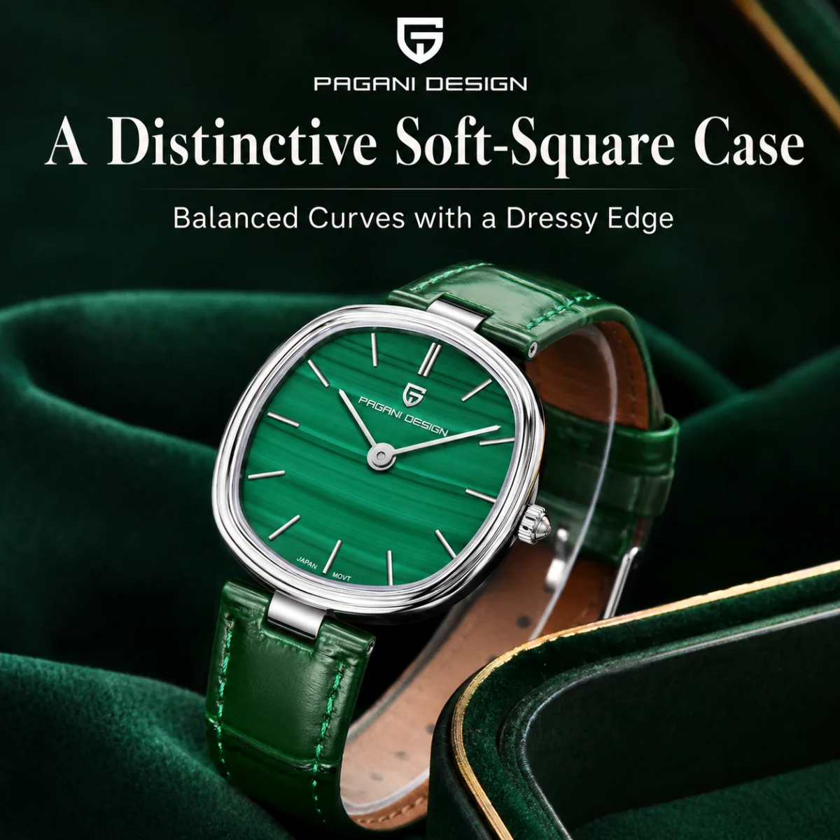 New PAGANI DESIGN Retro Oval Women's Watch Japan GL22 Quartz Movement Natural Turquoise Dial Sapphire Casual Dress Watch
New PAGANI DESIGN Retro Oval Women's Watch Japan GL22 Quartz Movement Natural Turquoise Dial Sapphire Casual Dress Watch