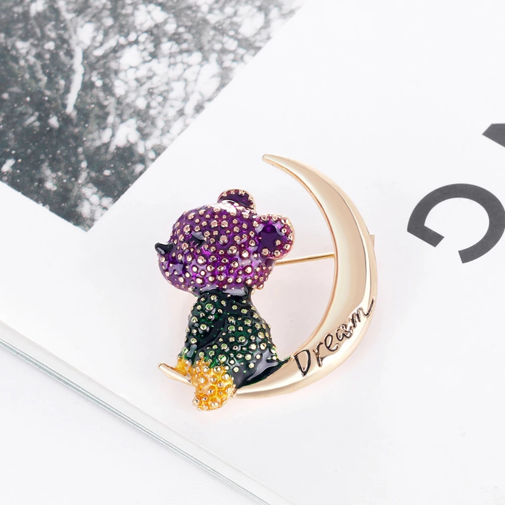 Beautiful Cute Winter Enamel Animal Clothes Pin Brooch Pins Moon Bear Brooch Fashion Accessories
Beautiful Cute Winter Enamel Animal Clothes Pin Brooch Pins Moon Bear Brooch Fashion Accessories