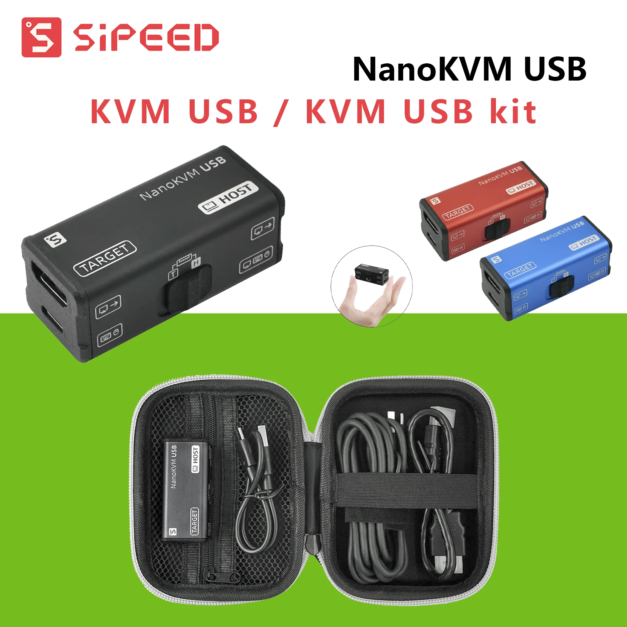 Sipeed NanoKVM-USB NanoKVM USB Tool-Kit Option USB 3.0 Capture Card Finger-sized 4K USB KVM for Server/SBCs
Sipeed NanoKVM-USB NanoKVM USB Tool-Kit Option USB 3.0 Capture Card Finger-sized 4K USB KVM for Server/SBCs