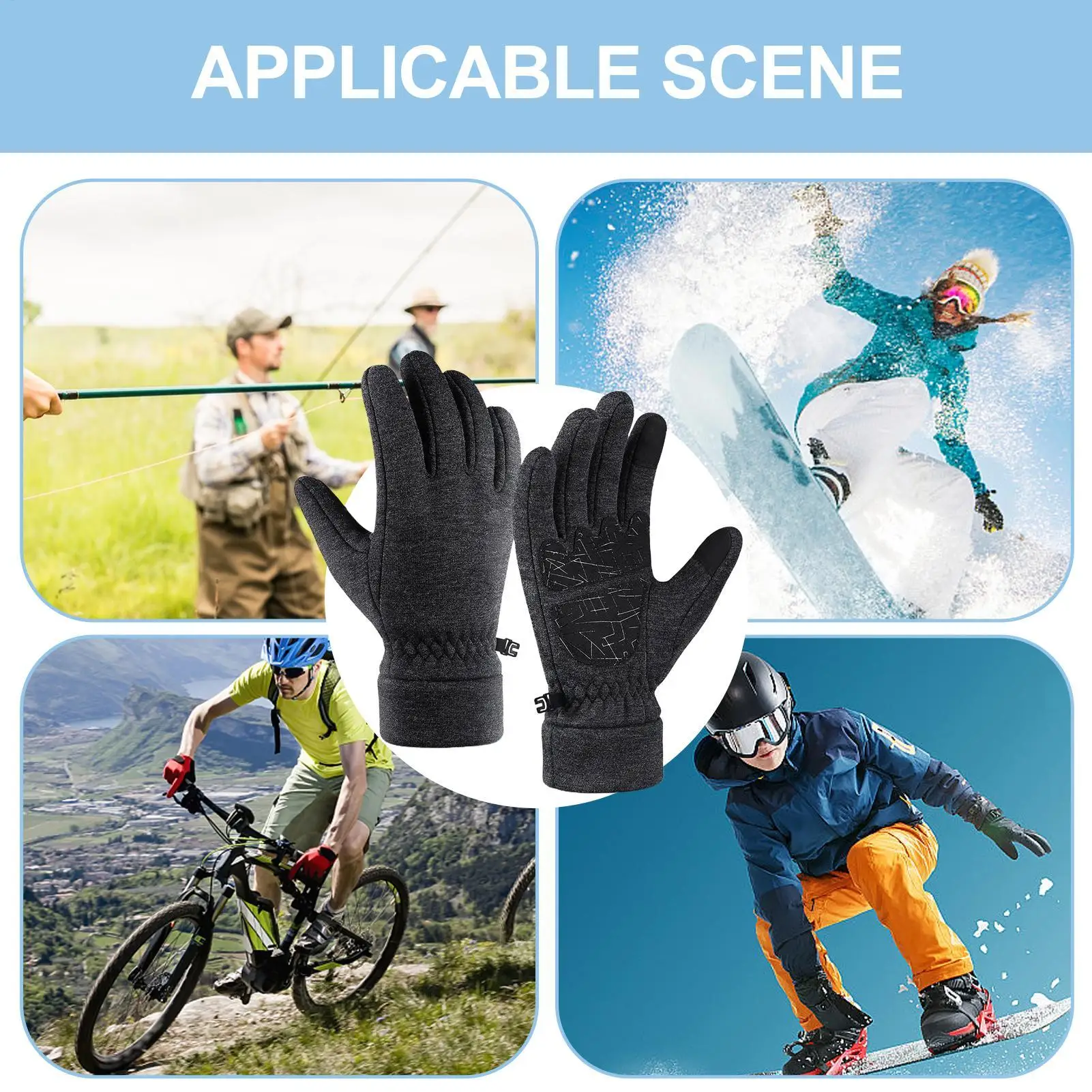 Winter Gloves Windproof Touchscreen Non-Slip Palm Adults Thermal Gloves Cold Weather For Men Women Running Cycling Driving
Winter Gloves Windproof Touchscreen Non-Slip Palm Adults Thermal Gloves Cold Weather For Men Women Running Cycling Driving