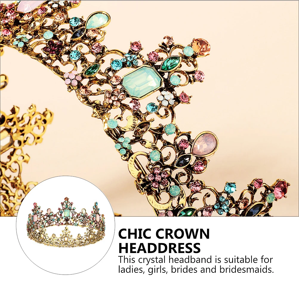 Women Baroque Round Vintage Queen Tiara Rhinestones Hair Accessories Lightweight Elegant Wedding Anniversary Birthday Costume
Women Baroque Round Vintage Queen Tiara Rhinestones Hair Accessories Lightweight Elegant Wedding Anniversary Birthday Costume
