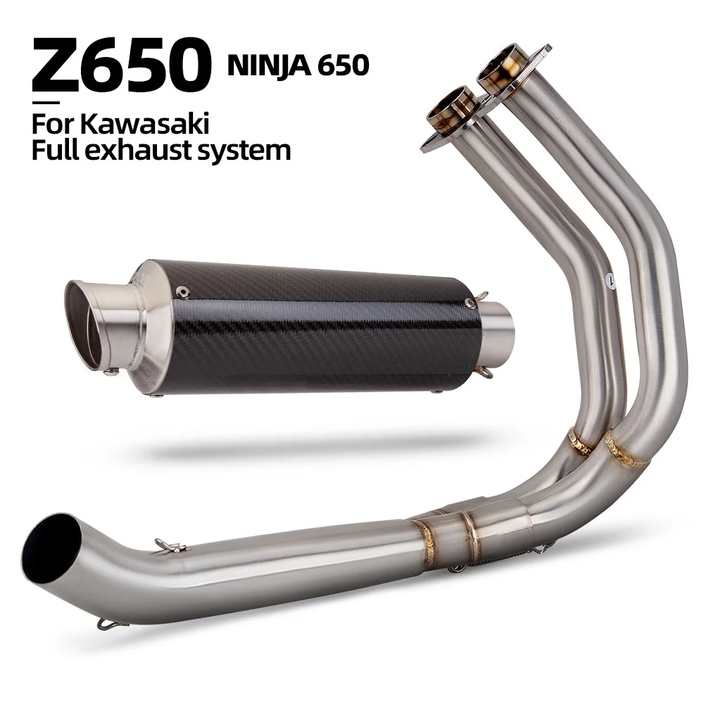 Full System For Kawasaki Z650 Ninja650 Motorcycle Exhaust Front Pipe F01 Muffler with DB Killer Racing Escape Kit 
Full System For Kawasaki Z650 Ninja650 Motorcycle Exhaust Front Pipe F01 Muffler with DB Killer Racing Escape Kit